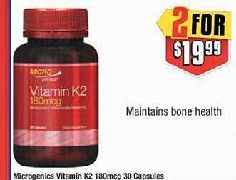Chemist Warehouse Microgenics vitamin k2 offer