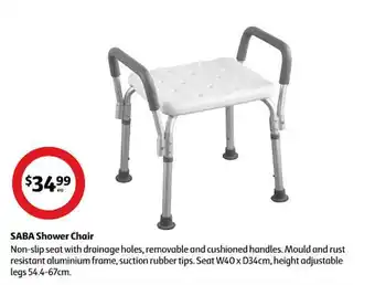 Coles Saba shower chair offer
