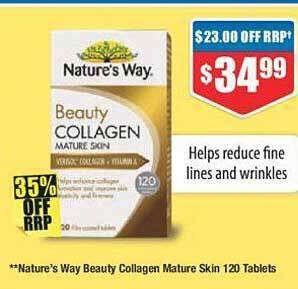 Chemist Warehouse Nature's way beauty collagen mature skin offer
