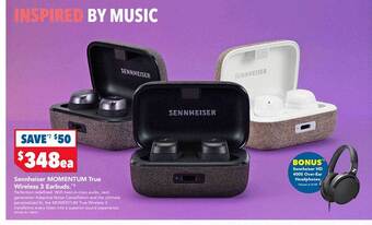 Harvey Norman Sennheiser momentum true wireless 3 earbuds offer