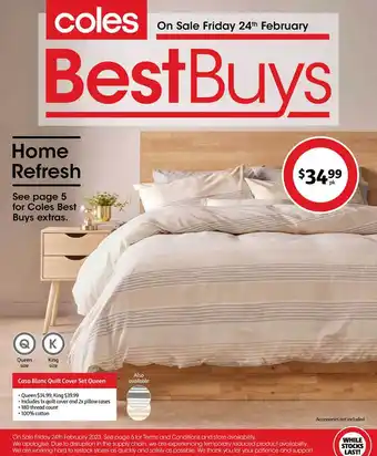 Coles Casa blanc quilt cover queen offer