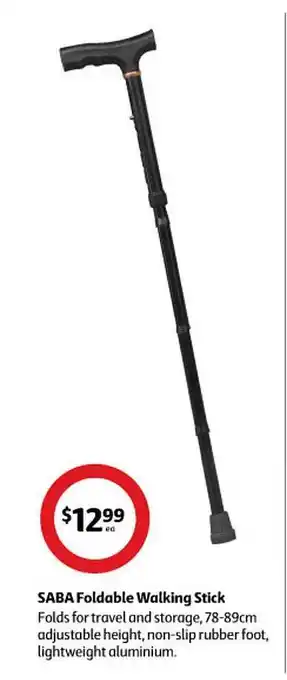 Coles Saba foldable walking stick offer