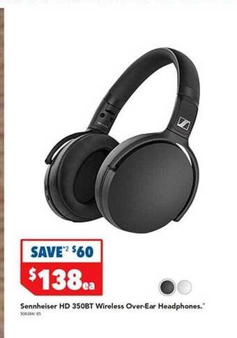Harvey Norman Sennheiser hd 350bt wireless over-ear headphones offer