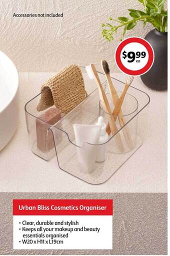 Coles Urban bliss cosmetics organiser offer