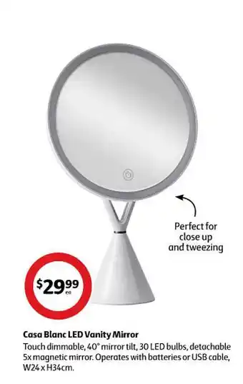 Coles Casa blanc led vanity mirror offer