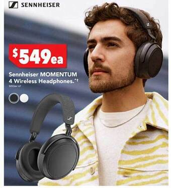 Harvey Norman Sennheiser momentum 4 wireless headphones offer