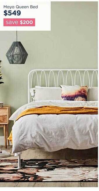 Early Settler Maya queen bed offer