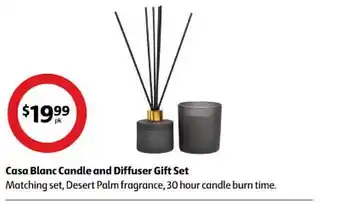 Coles Casa blanc candle and diffuser gift set offer