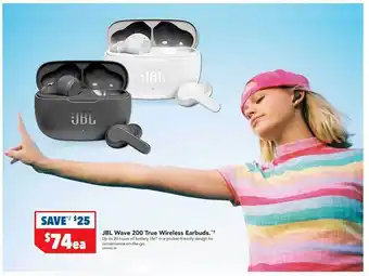 Harvey Norman Jbl wave 200 true wireless earbuds offer