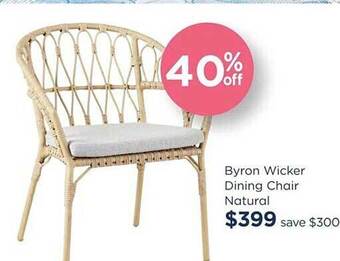 Early Settler Byron wicker dining chair natural offer