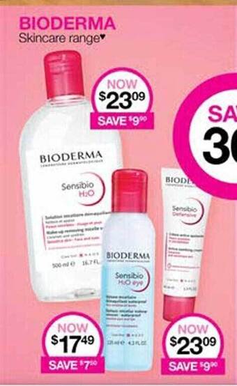 Priceline Bioderma skincare range offer