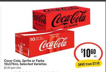 IGA Coca-cola sprite or fanta selected varieties offer