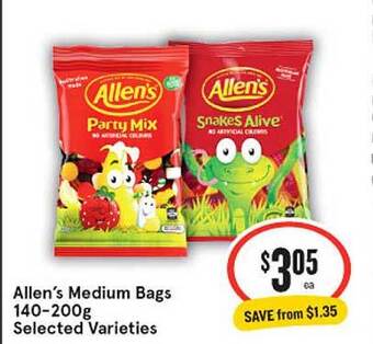 IGA Allen's medium bags selected varieties offer