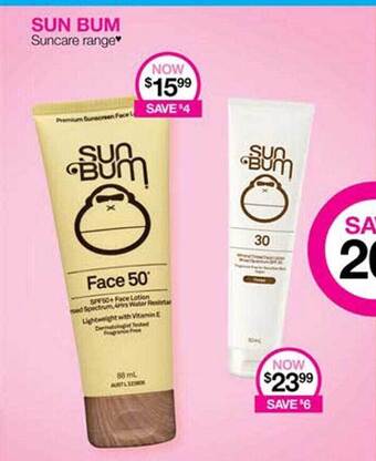 Priceline Sun bum suncare range offer