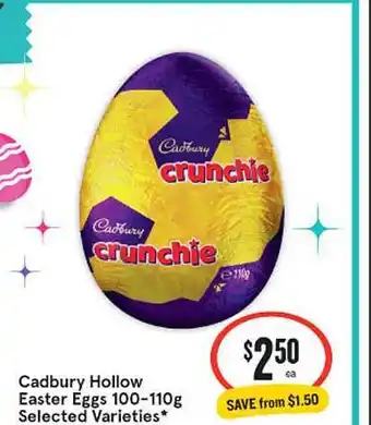IGA Cadbury hollow easter selected varieties offer