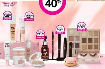 Priceline Thin lizzy makeup range offer