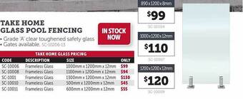 Stratco Take home glass pool fencing offer