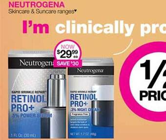Priceline Neutrogena skincare & suncare ranges offer