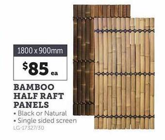 Bamboo half raft panels
