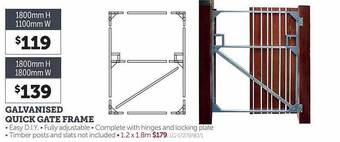 Stratco Galvanised quick gate frame offer