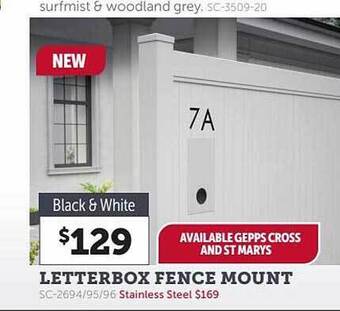 Letterbox fence mount