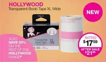 Hollywood transparent boob tape wl wide