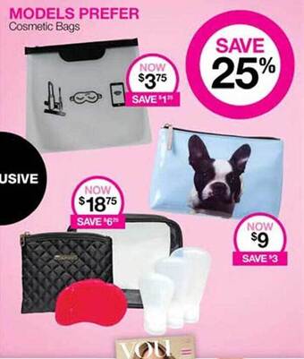 Models prefer cosmetic bags