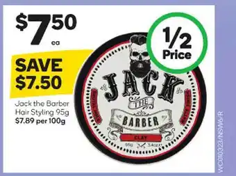 Woolworths Jack the barber hair styling offer