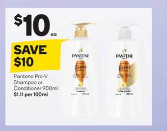 Woolworths Pantene pro-v shampoo or conditioner offer