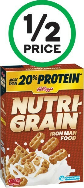 Woolworths Kellogg’s Nutri-Grain 290g or Crunchy Nut Corn Flakes 380g offer