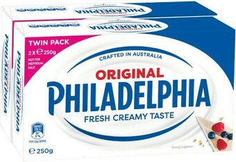 Woolworths Philadelphia Twin Block Cream Cheese 500g offer