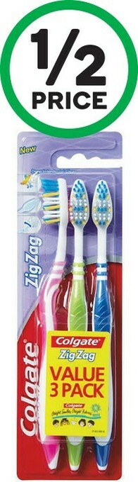 Woolworths Colgate Zig Zag Deep Interdental Clean Toothbrush Pk 3 offer