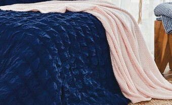 Woolworths Inspire Jacquard Flannel Fleece Throw offer