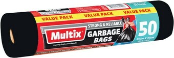 Woolworths Multix Extra Wide Garbage Bags 56 Litre Pk 50 offer