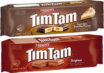 Coles Arnott's Tim Tam Chocolate Biscuits 160g-200g offer