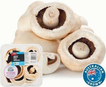 Coles Australian Flat Mushrooms 375g Pack
