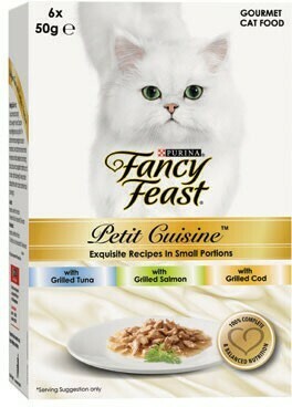 Coles Fancy Feast Petit Cuisine Cat Food 6x50g offer