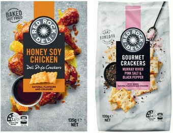 Coles Red Rock Deli Gourmet or Deli Style Crackers 130g-135g offer