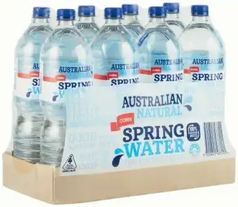 Coles Coles Water 1.5 Litre 8 Pack offer