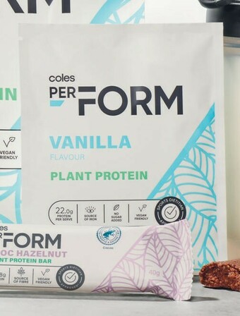Coles Coles PerForm Whey or Plant Protein Powder 35g offer