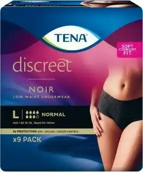 Coles Tena Women’s Noir Low Waist Incontinence Pads 9 Pack-10 Pack offer