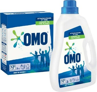 Omo Laundry Powder 2kg or Liquid 2 Litre
