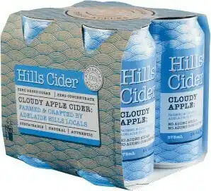 The Hills Cloudy Apple Cider Cans 4x375mL