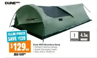 Anaconda Dune 4WD Boundary Swag 200x75/60cm offer