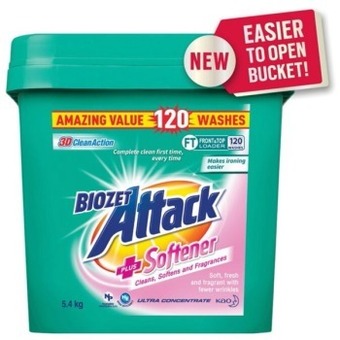 Biozet attack front & top loader laundry powder 5.4kg