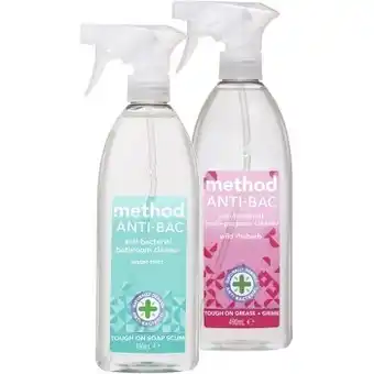 BIG W Method antibacterial cleaning varieties 490ml* offer