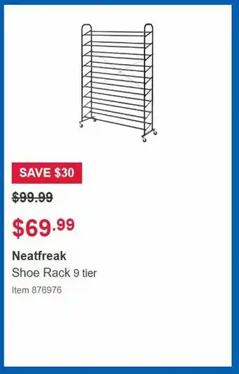 Costco Neatfreak shoe rack offer