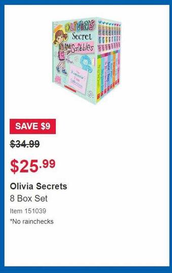 Costco Olivia secrets 8 box set offer