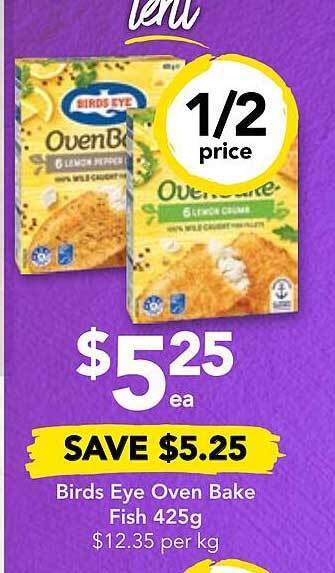 Drakes Birds eye oven bake fish offer