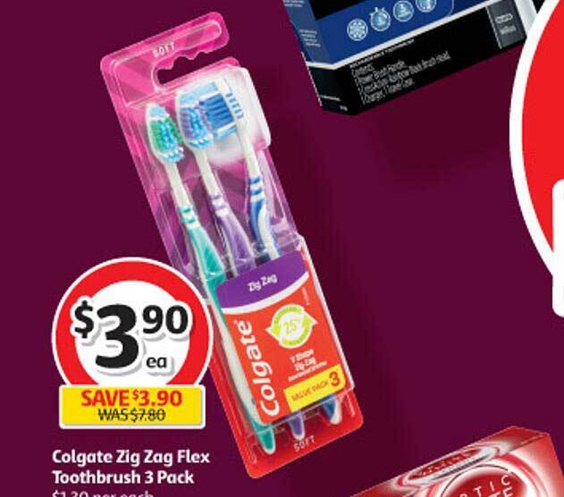 Colgate zig zag flex toothbrush offer at Coles